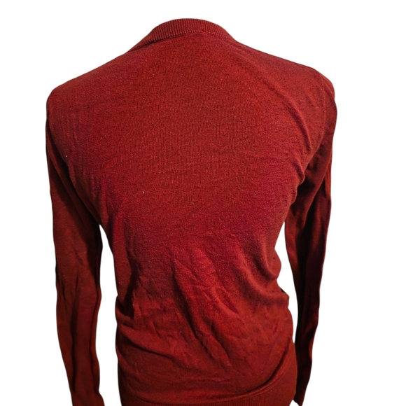 LOFT Red and Black Knit SweaterLOFT Polka Dot V-Neck Sweater | Women’s Size Smal - Picture 2 of 4